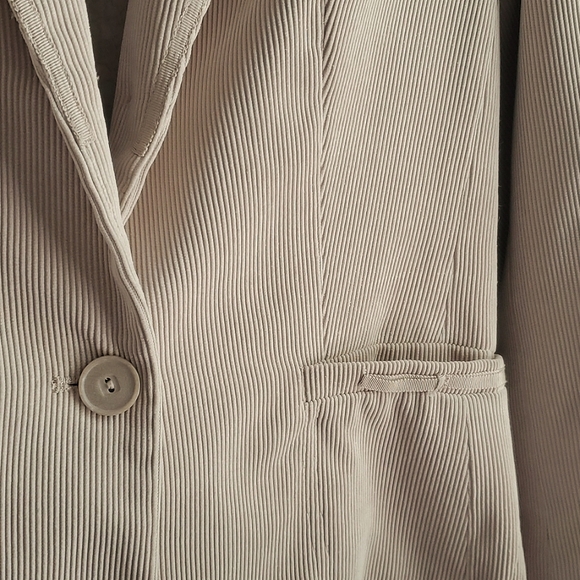 Bonmarche blazer Corduroy cream/tan double button fully lined w/ pockets 12 - Picture 2 of 7